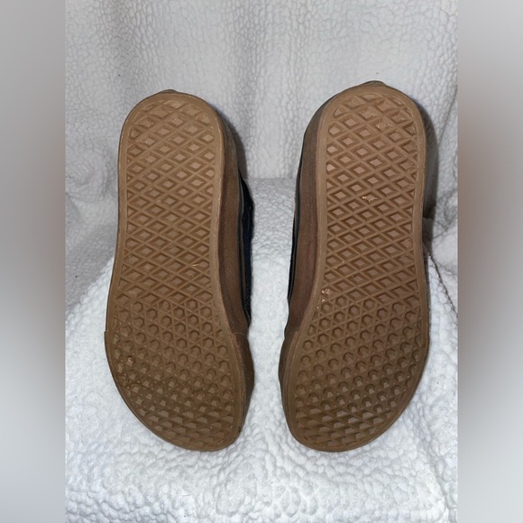 VANS HIGH TOP BLACK JEAN WITH TAN SOLE SIZE 6.5 : Preowned - Picture 9 of 10